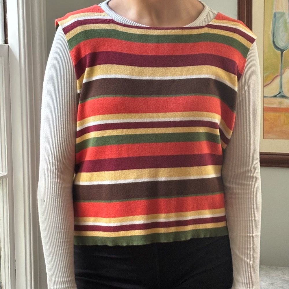 Striped Multicolor Women's Vest